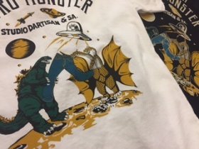 ステュディオ・ダ・ルチザン×ゴジラ　コラボプリントTシャツ　GZ-003