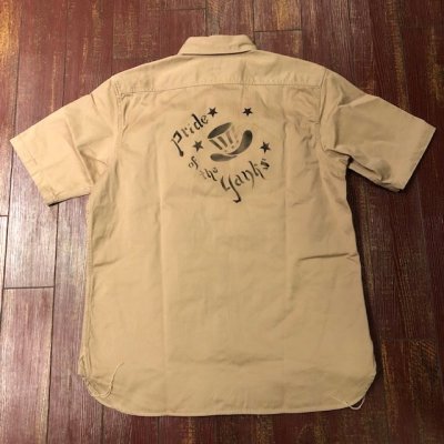 画像1: バズリクソンズ　カスタムヘリンボーン半袖ワークシャツ　BR３８８５９