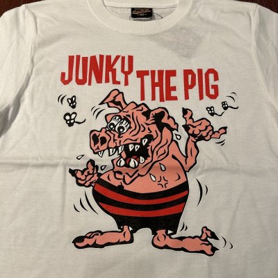 画像2: JUNKY THE PIG（ジャンキー ザ ピッグ）　プリントTシャツ　JTー1