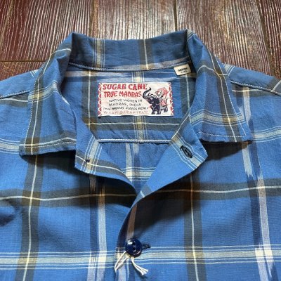 画像2: シュガーケーン　マドラスチェック 半袖オープンシャツ　ＳＣ３９５１６