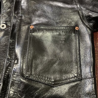 画像4: バズリクソンズ　ウイリアム・ギブソン コレクション　ブラックレザーブラウス　ＢＲ８０６６５