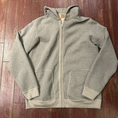 画像1: デラックスウエア　フルジップパーカー　杢グレー×ベージュ　ＳＰＺ－００ 