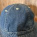 画像6: ウエストライド　デニムアーミーハット ユーズド加工 (6)