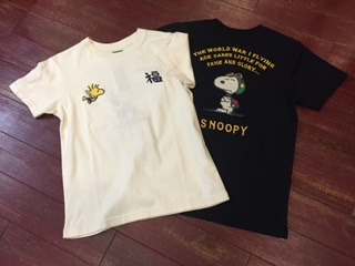 テーラー東洋×ピーナッツ 刺繍Tシャツ　「THINKING SNOOPY」 TT77008