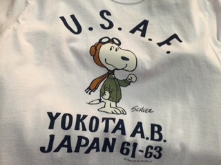 バズリクソンズ×ピーナッツ　プリントTシャツ　「U.S.A.F.」　BR77097