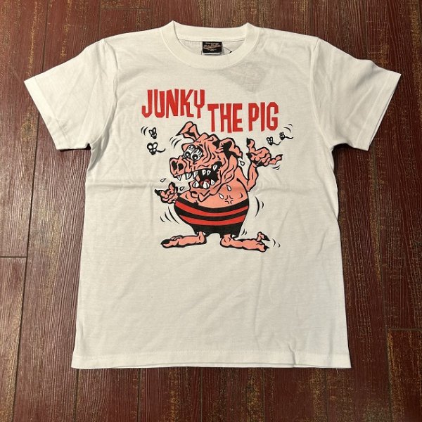 画像1: JUNKY THE PIG（ジャンキー ザ ピッグ）　プリントTシャツ　JTー1 (1)