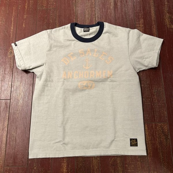 画像1: デラックスウエア　プリントリンガーＴシャツ　ＤＸＴS－２５０３ (1)