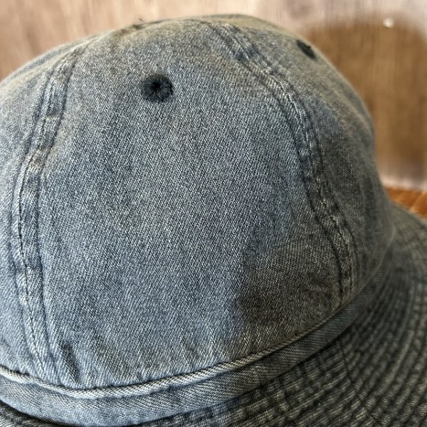 画像3: ウエストライド　デニムアーミーハット ユーズド加工 (3)