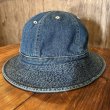画像4: ウエストライド　デニムアーミーハット ユーズド加工 (4)